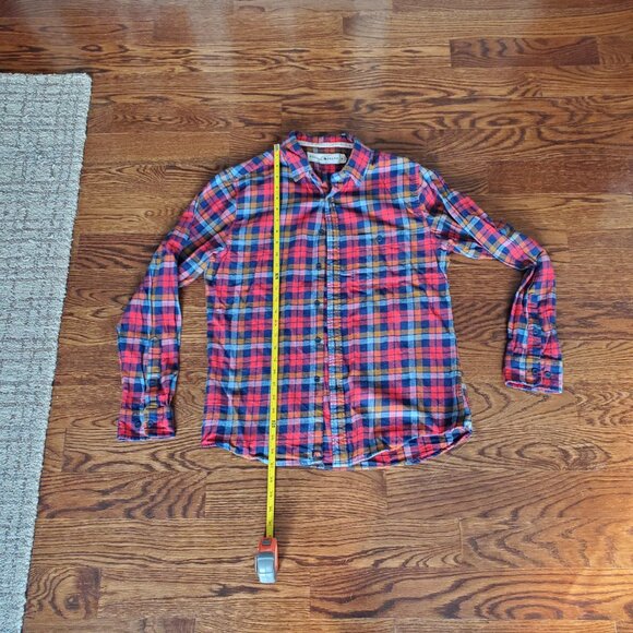 The Normal Brand Red and Blue Plaid Flannel button-down - Picture 4 of 8